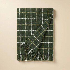 Plaid Woven Throw Blanket Green - Hearth & Hand Magnolia Christmas 2024‎